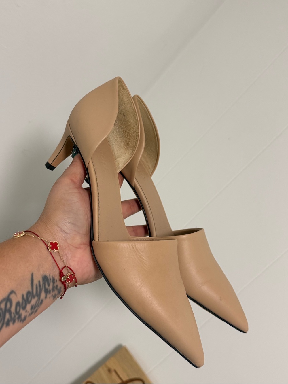Vince Tan D’Orsay Pointed-Toe Heels